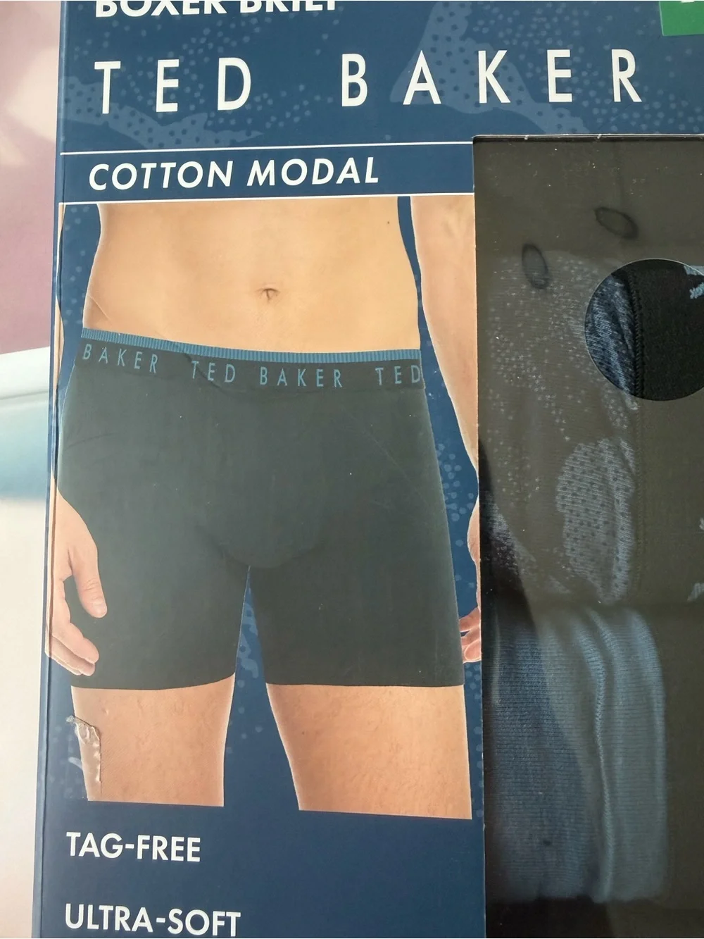 Ted Baker Black Boxer Briefs with Branded Waistband - 4 Pack (XL) new ! Last one